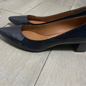 Calvin Klein Navy Patent Leather Pumps